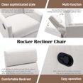 thumbnail image 6 of Modern Upholstered Rocker Nursery Chair Plush Seating Glider Swivel Recliner Chair, Beige, 6 of 8