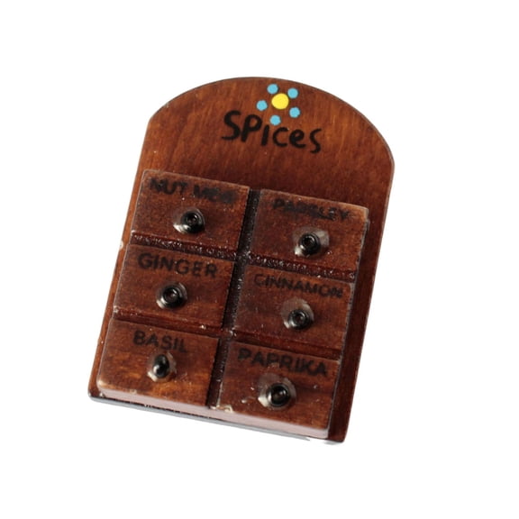 Yunhgft 1/12 Miniature Dollhouse Spice Wall Decor Mini Spice Wall Decoration Scene Props