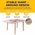 thumbnail image 4 of Happy Easter Table Cloths for 3 Foot Rectangle Tables, Spring Gnomes Rabbits Eggs Love Flowers Pink Patio Waterproof Elastic Fitted Tablecloths, Washable Rectangular Table Cover for Camping, 4 of 8