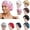 Black, variant on Zhaomeidaxi Sleep Cap Satin Bonnet Sleeping Hat Soft Elastic Night Hair Cover for Women Girls