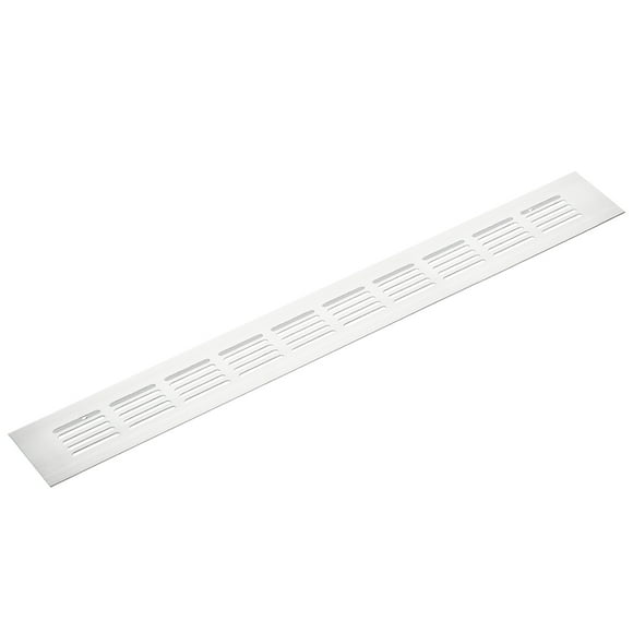 Rejilla de ventilación en forma rectangular de aleación de aluminio con louveres 15.75 x 1.97 pulgadas para armarios y alacenas