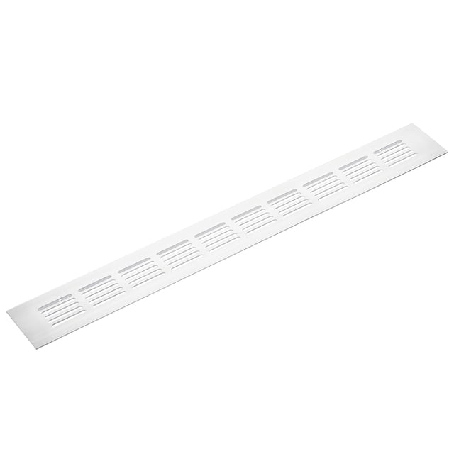 Rejilla de ventilación en forma rectangular de aleación de aluminio con louveres 15.75 x 1.97 pulgadas para armarios y alacenas