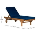 thumbnail image 3 of SAFAVIEH Outdoor Collection Newport Chaise Chair & Side Table Natural/Navy, 3 of 10