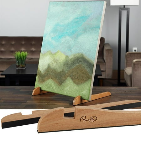 Kids Art Display Line TABLETOP Painting EASEL The Original Overby Portable Compact Easy Carry Pocket Art Easel for Children Teen & Adult Painters. Rubber Foot Pads Hold & Display Any Canvas Stable (12
