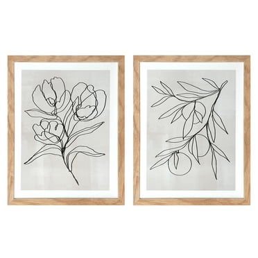 Crystal Art Gallery Florals in Vase Black Print on Clear Framed Wall ...