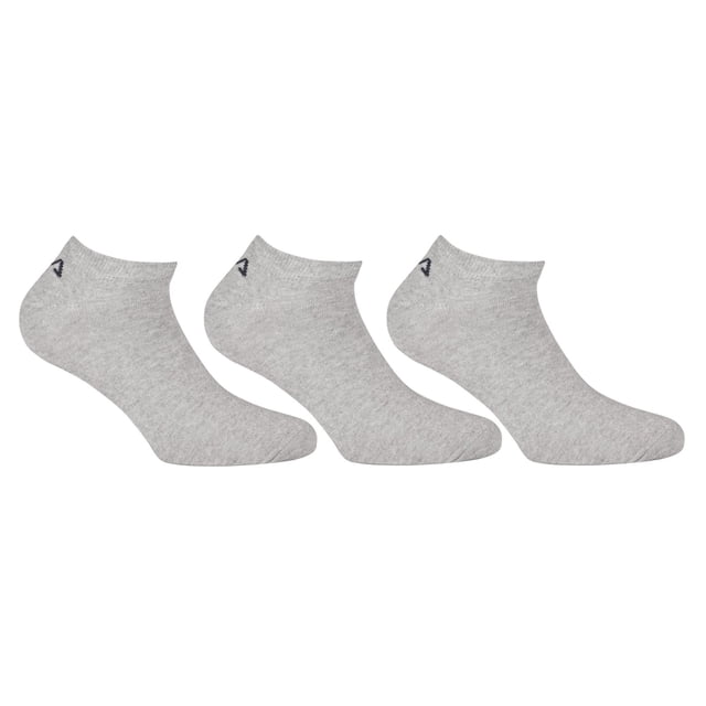 FILA Zapatillas Invisibles calcetines unisex, 3 pares - calcetines cortos, logo cintura, uni, 35-46 Gris 43-46 (9-11 UK)