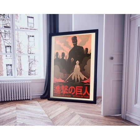 Attack On Titan Inspired Poster Japanese Manga Art Clean Layout Design for Decor Gaming Space House Interior Gift for Fan Idea Size 24x36 Unframed Poster