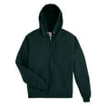 thumbnail image 4 of Hanes EcoSmart Full-Zip Hooded Sweatshirt, Soft Fleece Hoodie, Zip-Up Jacket with Pockets, Deep Forest, L, 4 of 5