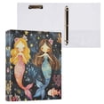 thumbnail image 3 of Iauyy PVC Round Ring Binders, 200 Page Capacity, 2 Pack，Mermaids and Fish, 3 of 8