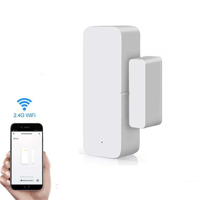 Sensor de puerta Tuya Smart Home Tuya Wifi Sensor de puerta Alarma de puerta y ventana LingWen 8390605464683