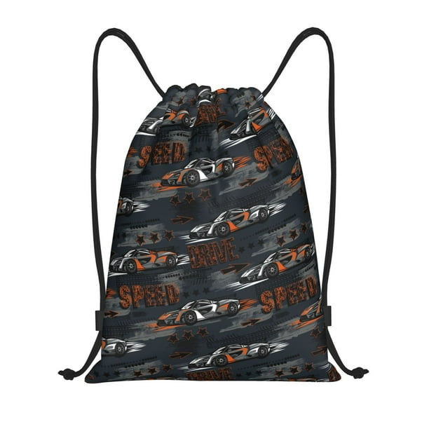 Fotbe Cool Sports Car Bolsa Mochila con Cordón Estampada, Bolsa de Gimnasio Deportiva, Bolsa Cinch, Bolsa con Cordón para Hombres y Mujeres-Small
