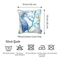 thumbnail image 3 of Marine Seahorse Square 18" x 18" Throw Pillow Cover, 3 of 6