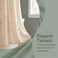 thumbnail image 3 of REGALWOVEN 3D Geometric Texture Shower Curtain Sets with Tassels for Bathroom Decor Beige 72"W x 72"L, 3 of 7