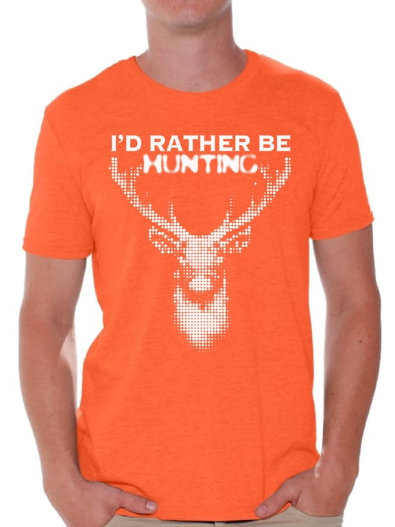Deer Hunting Shirt for Him I Would Rather be Hunting Shirt for Boyfriend Deer Hunting Lovers Gifts Hunter T Shirt for Dad Hunting Tshirt for Men I'd Rather be Hunting Men's Shirt