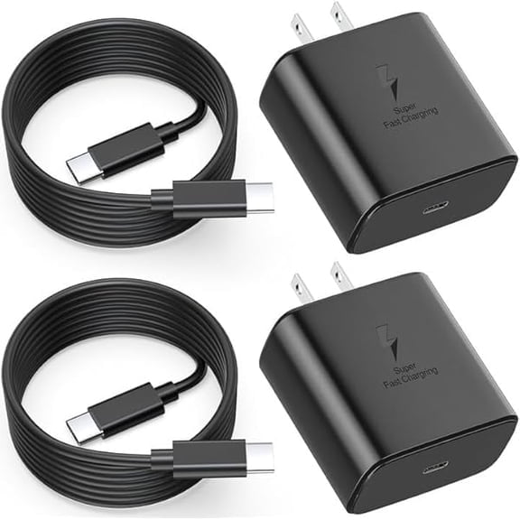 Quyaojz for 45W USB C Charger, 2PACK Android Phone Charger Fast Charging Compatible With Sam Sung Galaxy S24 Ultra/S24/S24+/S23 Ultra/S23/S23+/S22/S21/S20/Note10/20 Type C Cable
