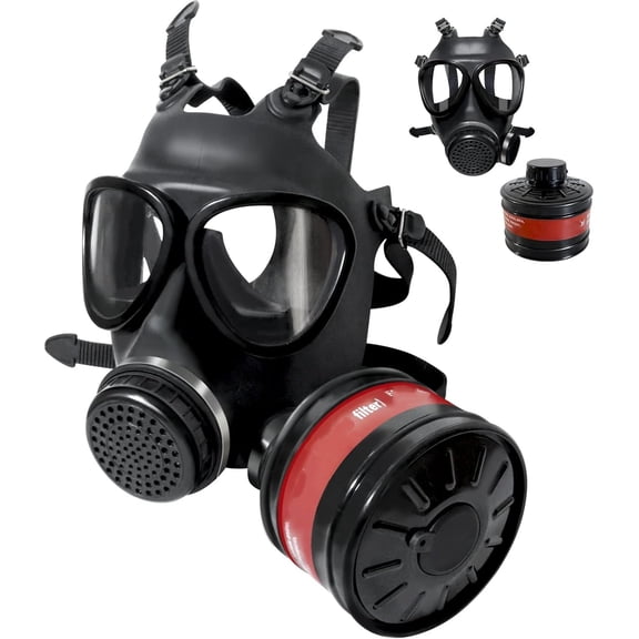 XINBTK Full Face Respirator Mask, Gas Mask with 40mm Filter Against Vapor, Chemical for Painting, Spray, Sanding