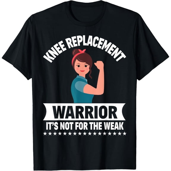 Knee Replacement Warrior Knee Surgery Recovery Get Well Gift T-Shirt