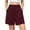 Wine, variant on Fsgntruao Women's Fashion Solid Color Elastic Waist Pocket Button Zipper Shorts Pants