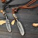 thumbnail image 3 of 2 collares con colgante de plumas de estilo retro para hombres y mujeres con correa de cuero ajustable, 3 of 5