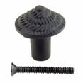 thumbnail image 6 of Renovators Supply Black Iron Kitchen Cabinet Knob Pull Round Fibonacci style Black Powder Coated Decorative Metal Knobs for Kitchen Cabinet or Drawer Pull Handle w/Screws Pack of 2, 6 of 7