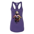 thumbnail image 2 of Wild Bobby Marilyn Monroe Watercolor Love Pop Culture Women Racerback Tank Top, Purple Rush, Large, 2 of 5