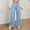 Light Blue, variant on QUNYINEY Wide Leg Womens Jeans Solid High Waist Casual Stretch Denim Pants Light Wash Relaxed Fit Pants