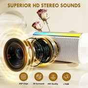 JAUYXIAN Karaoke Machine for Kids Adults, Portable Karaoke Speaker Bluetooth with Rgb Lights, 2 Mics, Usb, Best Gift for Girls/ Boys