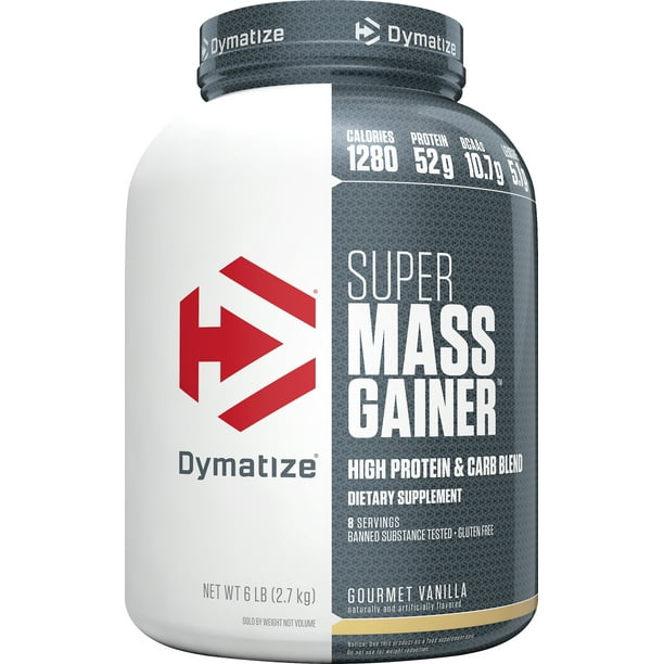Dymatize Super Mass Gainer, Gourmet Vanilla, 6 lb