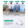 thumbnail image 3 of Adaptador de enchufe de viaje Mifaso, paquete de 2 con 4 salidas y 4 puertos USB C, 3 of 8