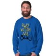 thumbnail image 4 of Play With Me Gamer Funny Nerdy Geeky Men's Long Sleeve Tee T Shirt Brisco Brands X, 4 of 6
