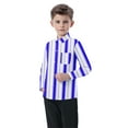 thumbnail image 4 of Molinyidia Boys Long Sleeve Striped Shirts 6M-8Y Button Clothes Dress Shirts Comfortable Spring Summer Casual Clothes Lapel Thin School formal Plaid Shirts Kids Daily, 4 of 7