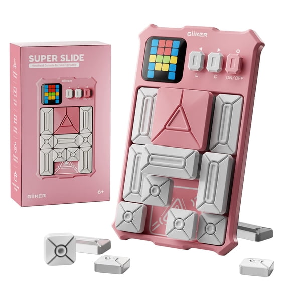 GiiKER Super Slide Brain Teaser Puzzles 500+ Levelled UP Challenges Brain Games Interactive Fidget Toys Handheld Games Console Education Travel Board Games Birthday Gifts Ideas for Kids Adults