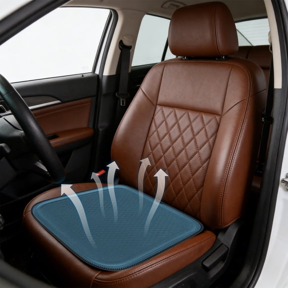 Cojín para asiento de coche para refrescarse en verano: diseño de malla transpirable con rápida disipación del calor y alivio de la presión para mayor comodidad al conducir.