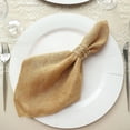thumbnail image 2 of BalsaCircle 5 Square Gold 19x19" Faux Burlap Linen Dinner Napkins Party Events Catering Decorations Supplies, 2 of 8
