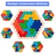 thumbnail image 3 of Rompecabezas hexagonal de madera - Juguete de rompecabezas Geometría Lógica Juego IQ Regalo educativo para todos Adepaton LN-1010, 3 of 6