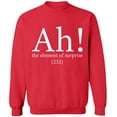 thumbnail image 2 of OXI Crewneck Sweatshirt - Ah The Element of Surprise,Basic Casual Sweatshirts for Men's and Women Fleece Sweatshirt Long Sleeve- Red 3X-Large, 2 of 2