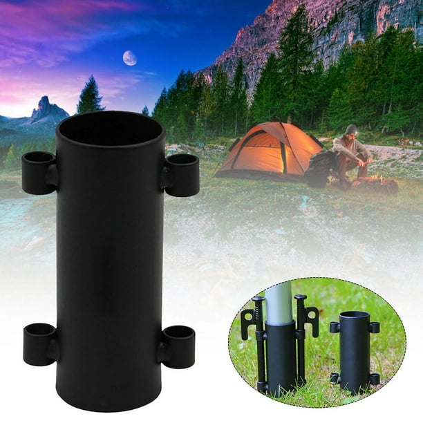 Tent Rod Holder wning Iron Sunshade Pole Ground Holder Frame Pole Fixing  Pipe Fishing Rod Holder Windproof Fixed Tube Poles Fit for Less 1.3” Rod