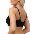 thumbnail image 3 of INSPIRE CHIC Nursing Bras for Women Lace Breastfeeding Wireless Soft Cup Pregnancy Crossover Plunge Maternity Bra M Black, 3 of 4