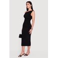 thumbnail image 2 of Women's Twisted Strap Asymmetrical Neckline Midi Dress, 2 of 3