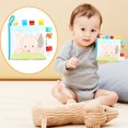 thumbnail image 1 of Baby Soft Books Kids Soft Books Newborn Babies Toddler  Animal Pattern Soft Books Educational ToyElephant, 1 of 8