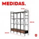 thumbnail image 2 of Clóset Ropero Abierto Utilia Estilo Industrial, Estructura de Metal con 4 Cajones y Repisas de Madera, Organizador de Ropa, Café 210x43x200 cm, 2 of 7