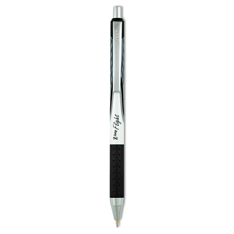 Zebra Z-Grip Flight Retractable Ballpoint Pen 1.2 mm Bold Black