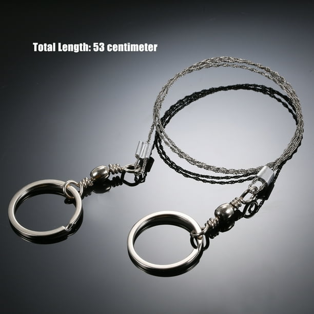 Amdohai Outdoor Emergency Equipment Survival Gear Tool Kit Stainless Steel Wire Saw Hand Pocket Wire Saws for Camping Hiking Hunting