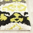 thumbnail image 4 of SAFAVIEH Tibetan Noelle Damask Shag Area Rug, Black/Green, 5'1" x 7'6", 4 of 6