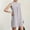 Gray, variant on Womens Cap Sleeve Dresses Mini Cotton Linen Dress Crewneck Ruched Sundresses Loose Fitted Solid Short Modest Dresses Vacation Going Out Clothings Summer