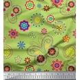 thumbnail image 1 of Soimoi Toile de Crêpe de Polyester Vert Imprimé par Yard 52 Pouces de Large, 1 of 3