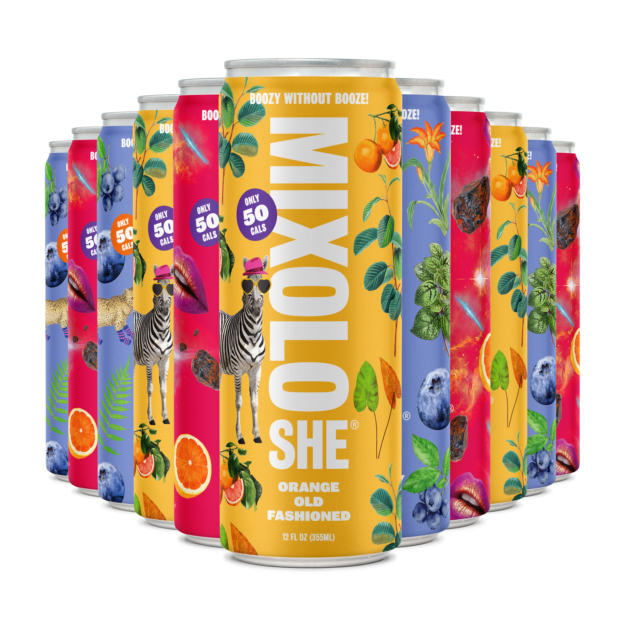MIXOLOSHE 12Pack Mixed Drinks NonAlcoholic Cocktail Award
