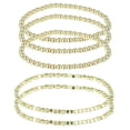 thumbnail image 1 of Pulsera de cuentas para mujer, pulsera de bolas de cuentas, kit de pulsera elástica apilable y estirable, tono dorado, 1 of 7