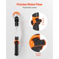 thumbnail image 5 of VEVOR Watering Wand, 15-Inch Heavy Duty Garden Hose Wand with 8 Spray Patterns & 180° Swivel Head, Long Hose Nozzle Sprayer with on/off Thumb Control, Ideal for Hanging Baskets, Shrubs, Garden, Lawn, 5 of 9