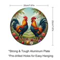 thumbnail image 2 of Vintage Wall Decor Rooster Chicken Farm Wall Plaque Sign Round Metal Tin Sign Round Welcome Door Hanging, Suitable for Home Garden Kitchen Bar Cafe Restaurant Garage Wall Decor 8x8 Inch, 2 of 8